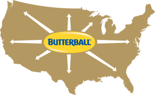 Butterball USA map