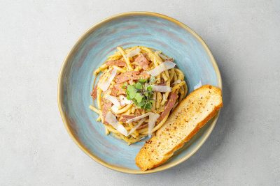 Carbonara with Turkey Bacon