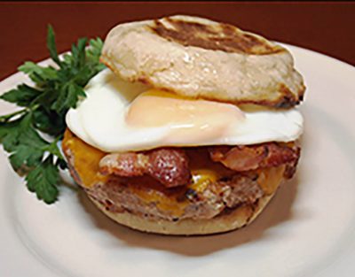 Turkey & Egg Breakfast Burger